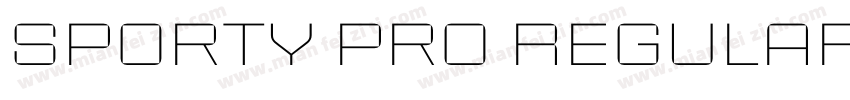 Sporty Pro Regular XP字体转换